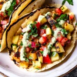 Chili Lime Chicken Tacos with Grilled Pineapple Salsa