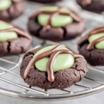 Chocolate Mint Thumbprint Cookies
