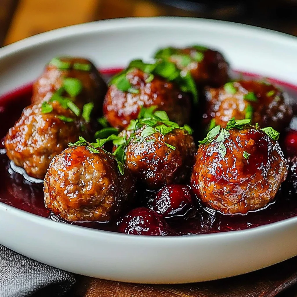Cranberry Sauce Meatballs