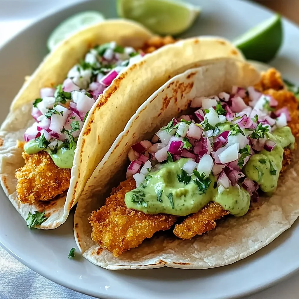 Crispy Baja Fish Tacos with Avocado Crema (30-Minutes)