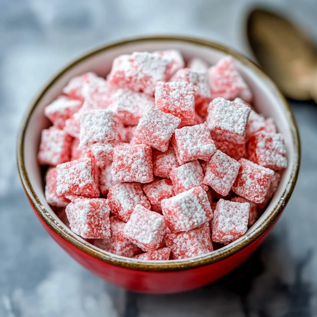 Delicious Strawberry Shortcake Puppy Chow for Sweet Snacking