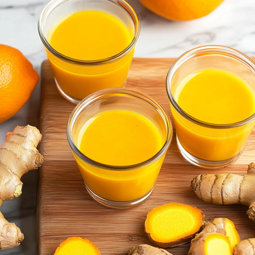 Homemade Ginger and Turmeric Immunity Shots