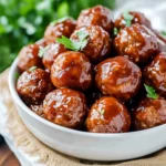 Honey BBQ Crockpot Meatballs