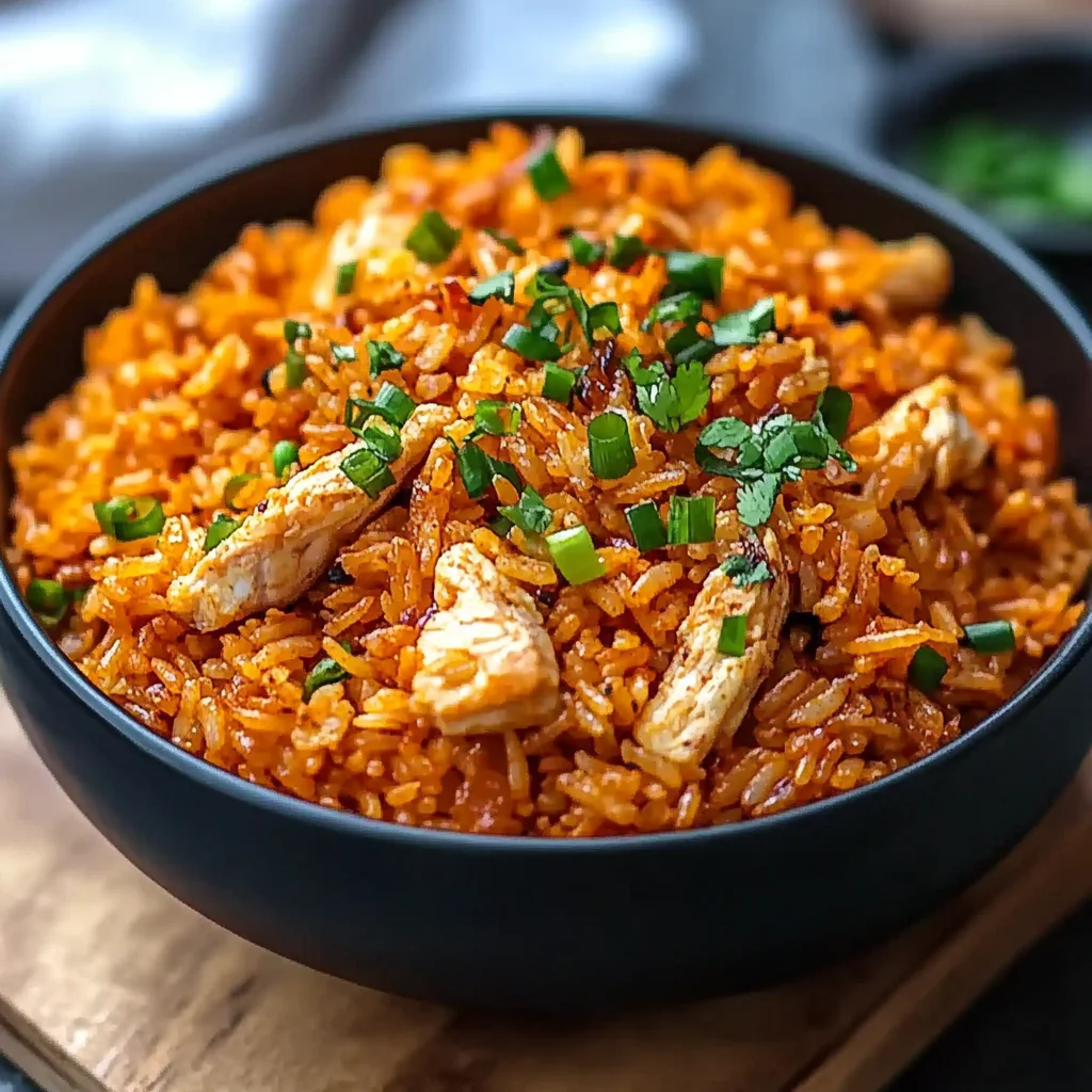 Kimchi Fried Rice with Chicken
