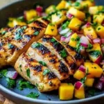 Lemon Ginger Chicken with Pineapple Mango Salsa