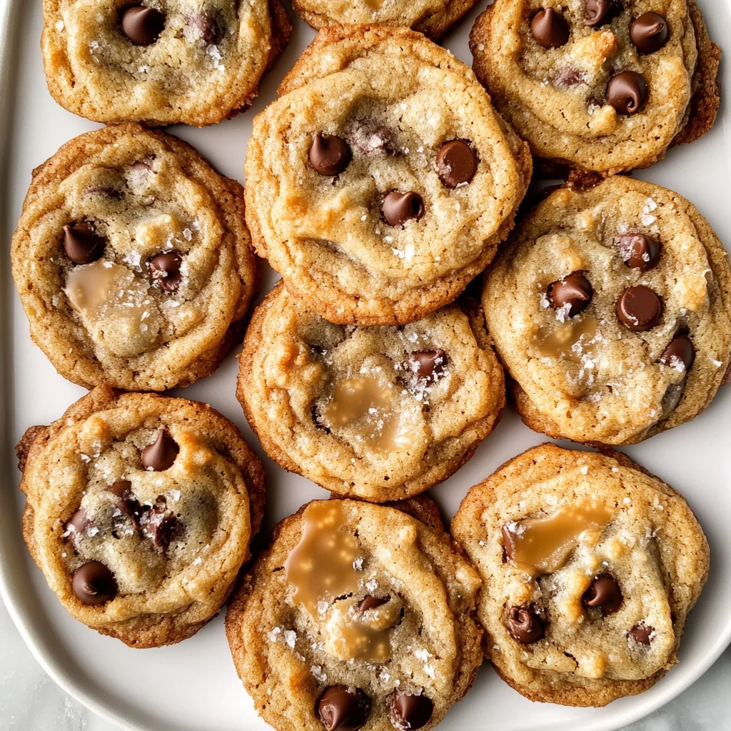 The Best Chewy Salted Caramel Chocolate Chip Cookies