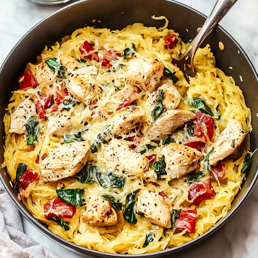 Tuscan Chicken and Spaghetti Squash
