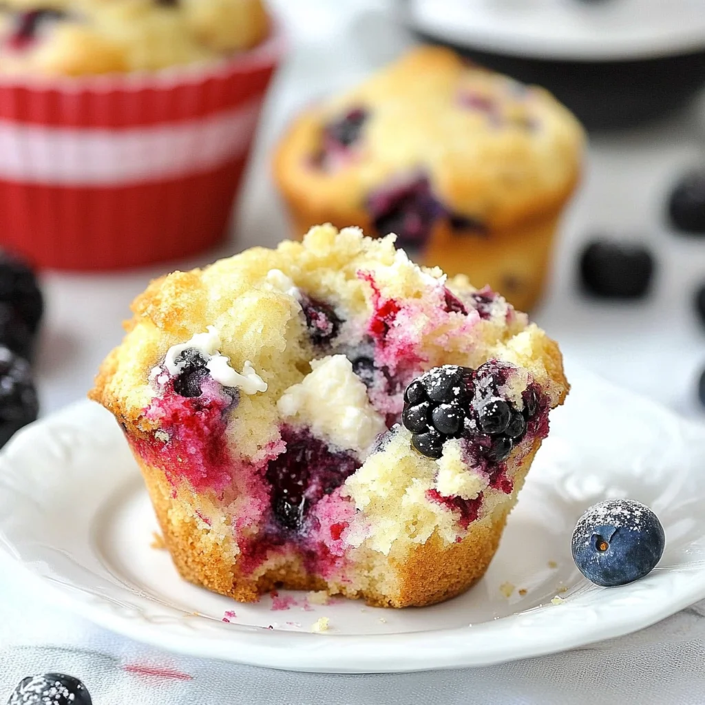Berry Cream Cheese Muffins