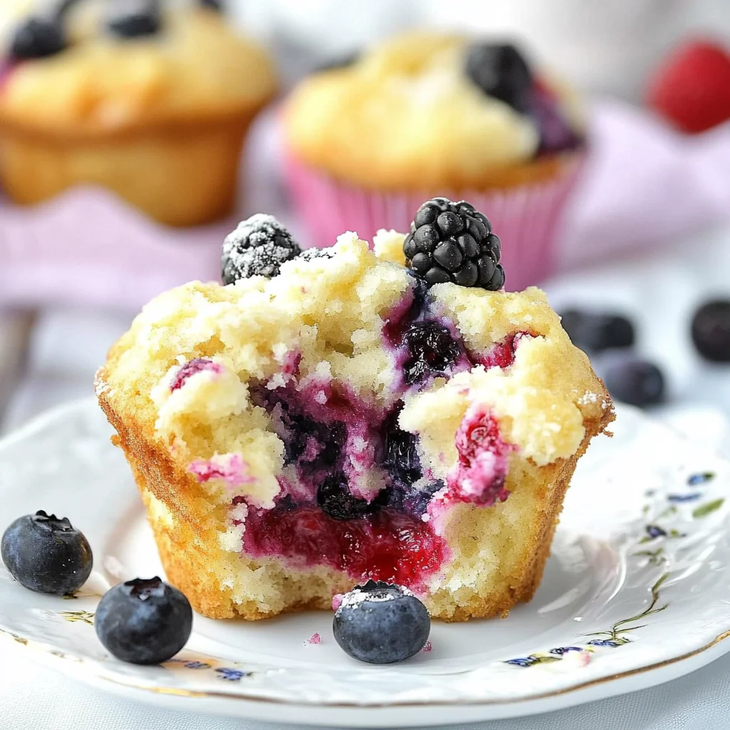 Berry Cream Cheese Muffins