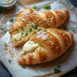 Buttery Garlic Baked Croissants with Turkey & Havarti Recipe