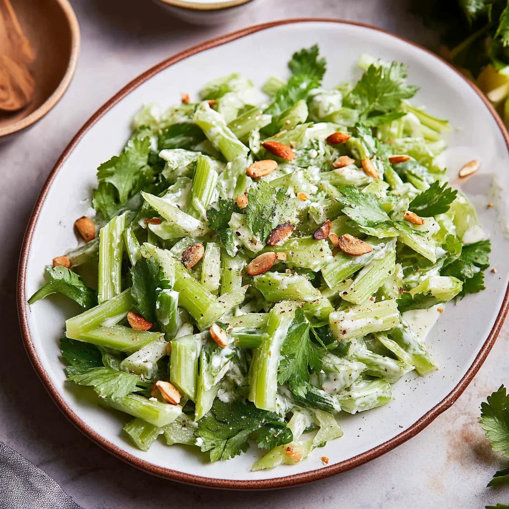 Celery Salad with Greek Yogurt Dressing