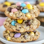 Chewy Cadbury Egg Oatmeal Chocolate Chip Easter Cookies Delight