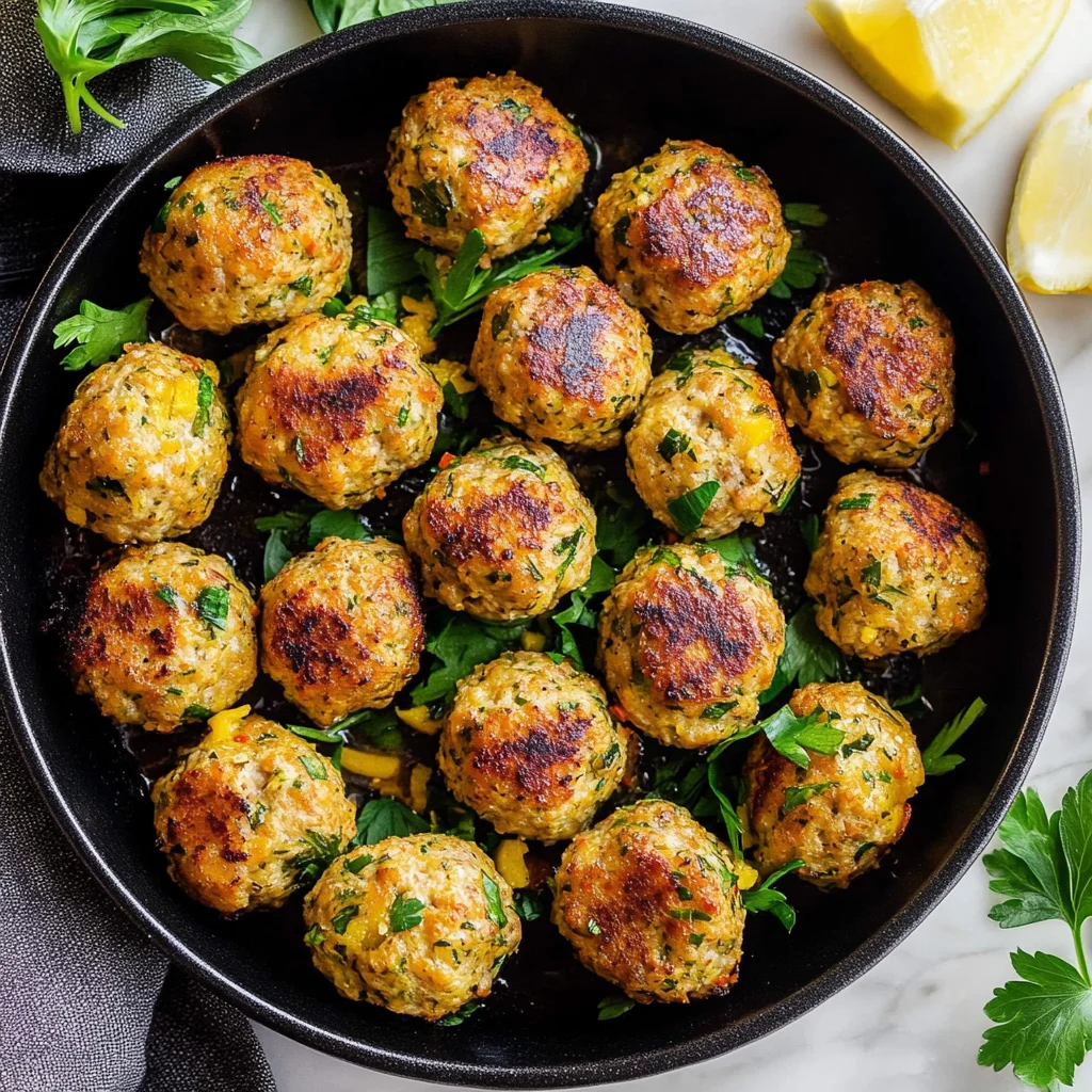 Greek Chicken Meatballs Recipe