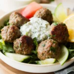 Greek Lamb & Feta Meatballs with Tzatziki Sauce