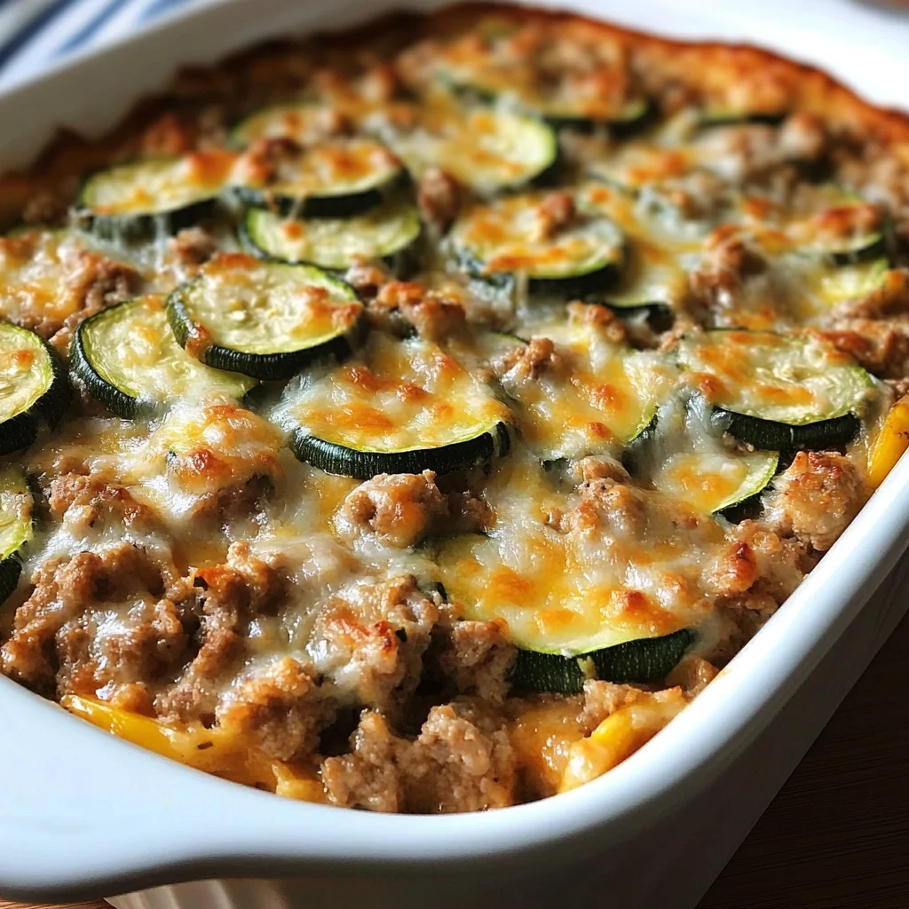 Ground Turkey Zucchini Casserole