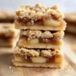 Homemade Apple Crisp Shortbread Bars - theamazingfood
