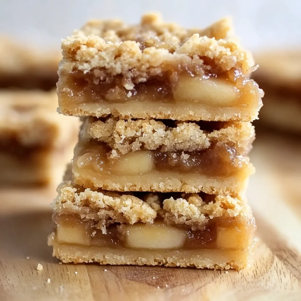 Homemade Apple Crisp Shortbread Bars - theamazingfood