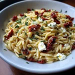 Homemade Orzo Pasta Salad With Feta And Sun Dried Tomatoes