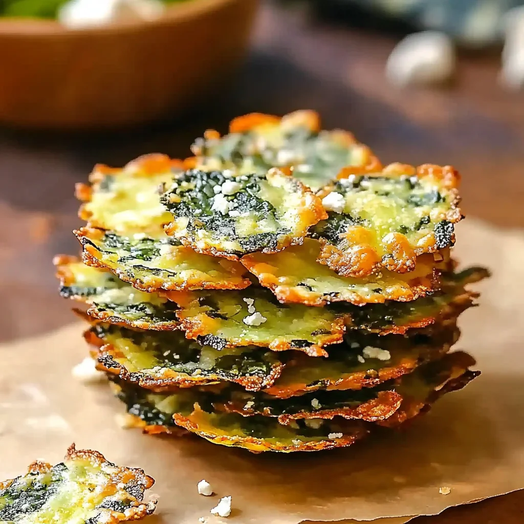 Homemade Spinach and Feta Cheese Chips - Homefoodkitchen