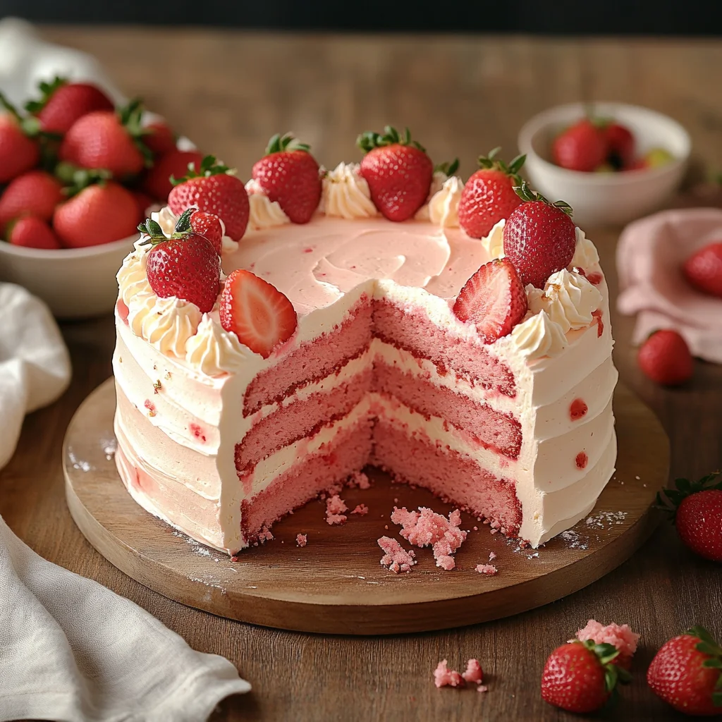 Homemade Strawberry Cake