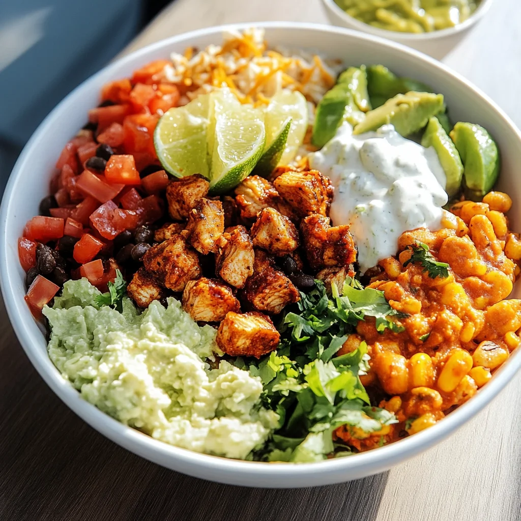 Honey Lime Chipotle Chicken Burrito Bowls