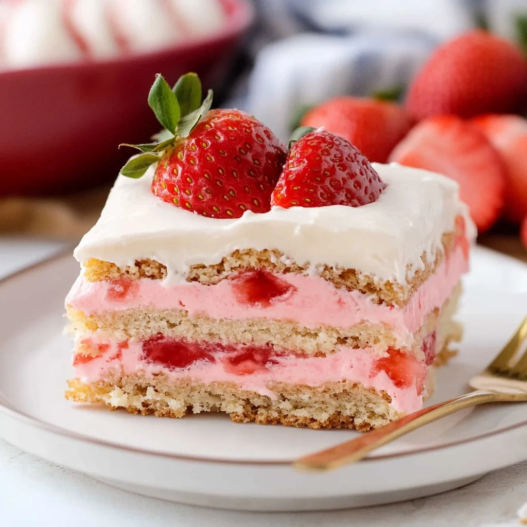 Strawberry Eclair Cake