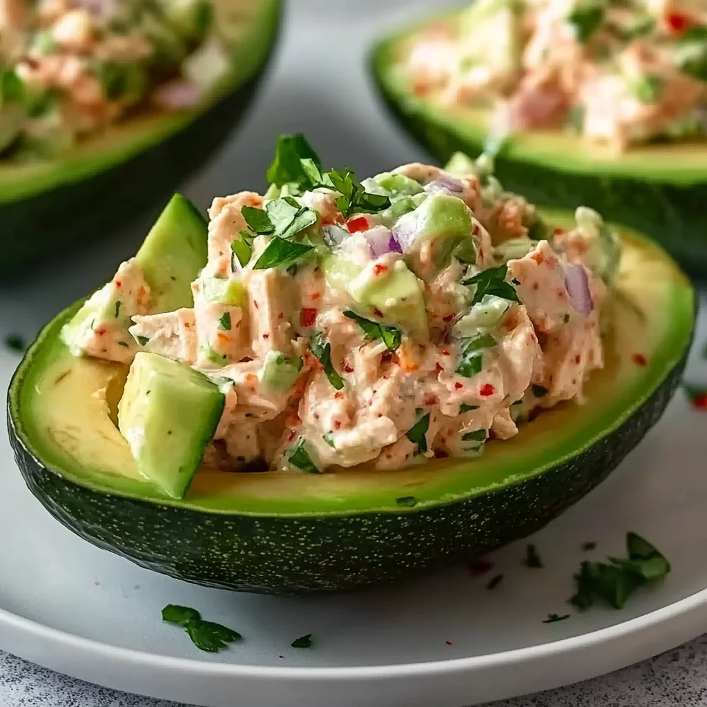 Stuffed Avocado with Chicken Salad