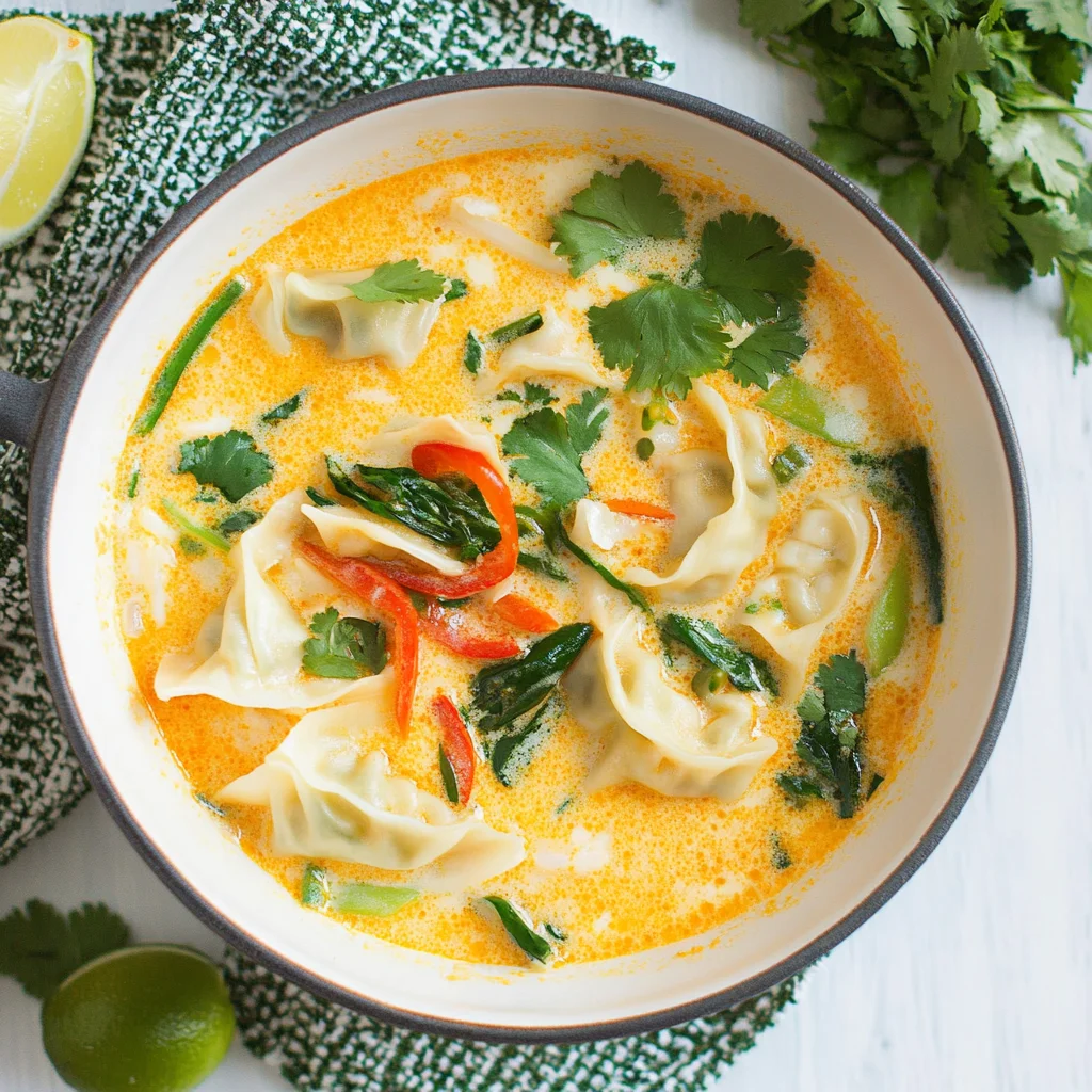 Thai Coconut Potsticker Soup