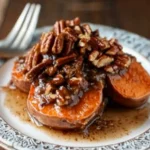 A small Thanksgiving: Melting Sweet Potatoes (with Maple-Pecan Sauce)