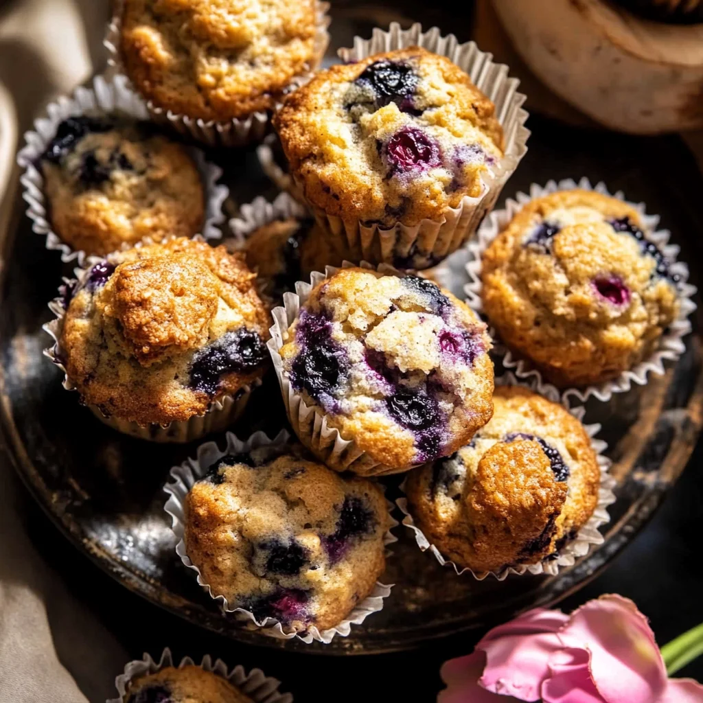 Bakery Vanilla Blueberry Crunch Muffins
