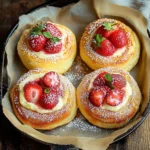 Carnival Buns with Strawberry Cheesecake Filling