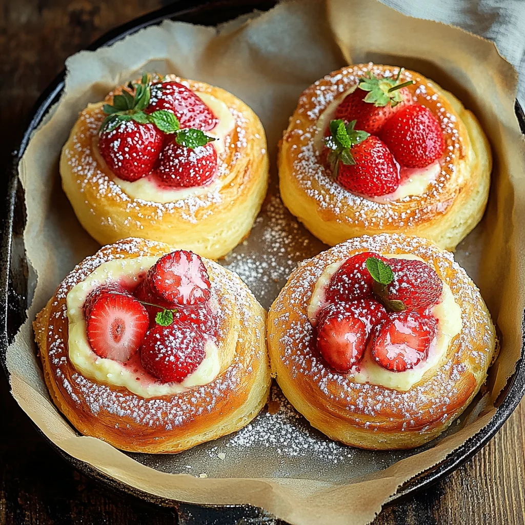 Carnival Buns with Strawberry Cheesecake Filling