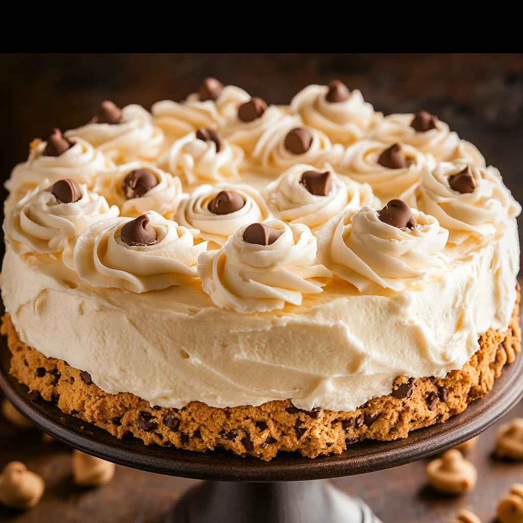 Chocolate Chip Cookie Cake Recipe with Buttercream Frosting