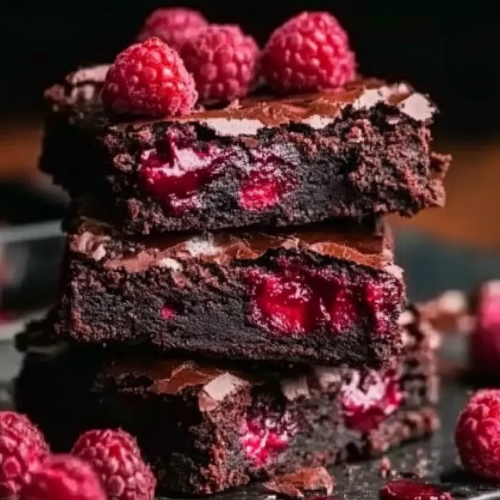 Decadent Raspberry Chocolate Brownies