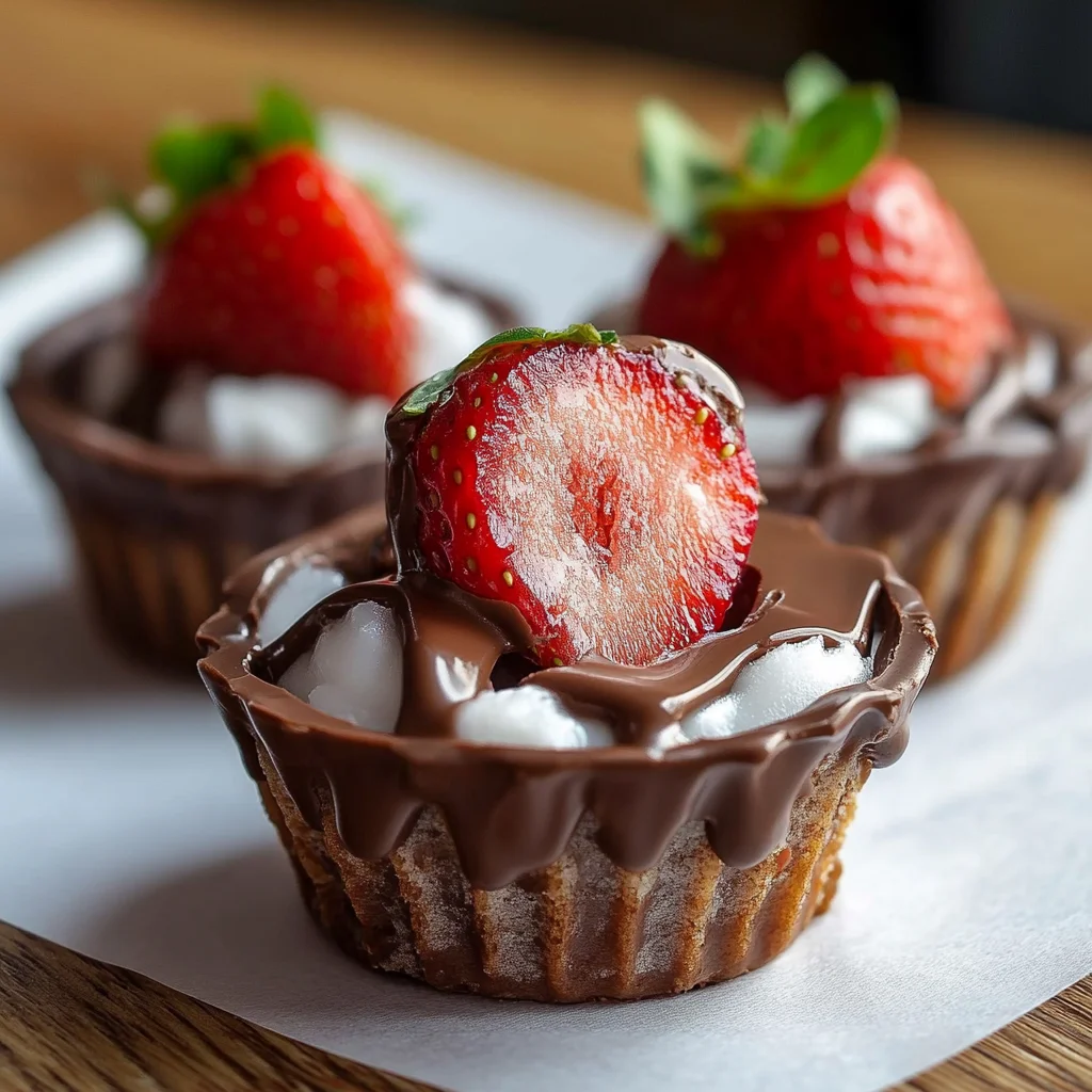 Dubai Chocolate Strawberry Mini Cups