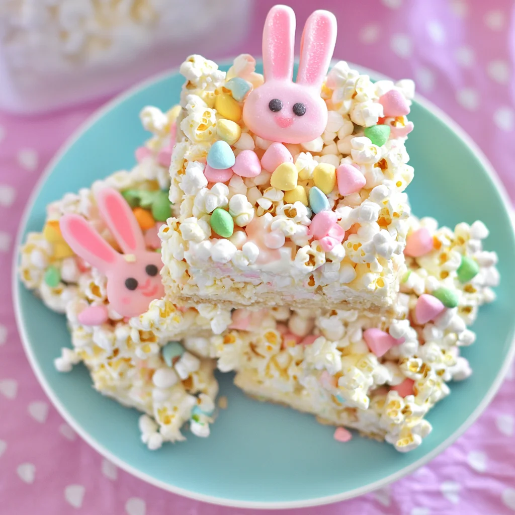 Easter Bunny Marshmallow Popcorn Bars