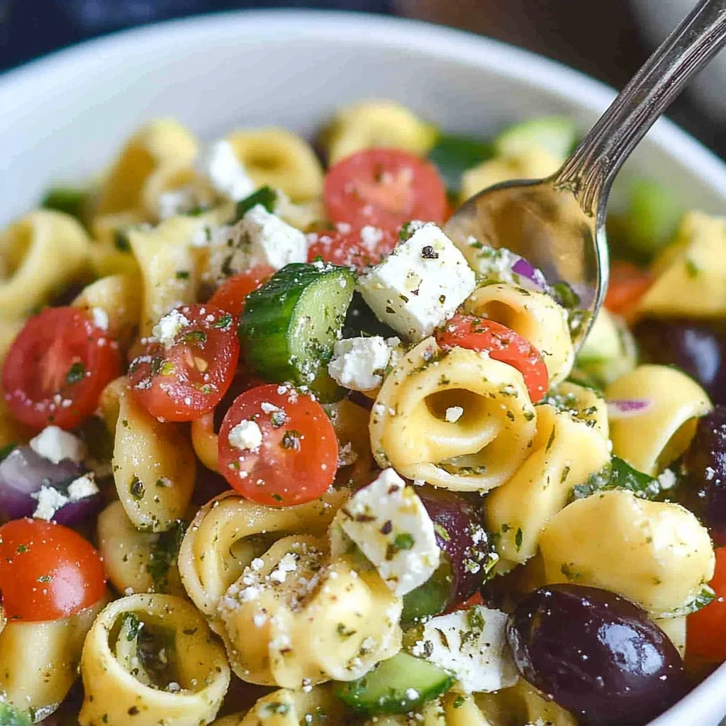 Greek Tortellini Pasta Salad