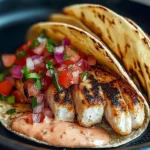 Grilled Fish Tacos with Spicy Mayo & Pico de Gallo