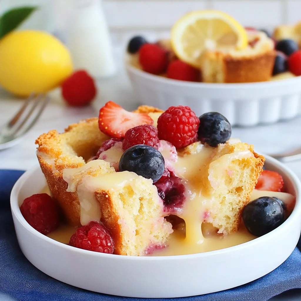 Lemon Berry Bread Pudding