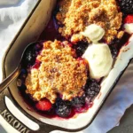 Mixed Fruit and Basil Crisp