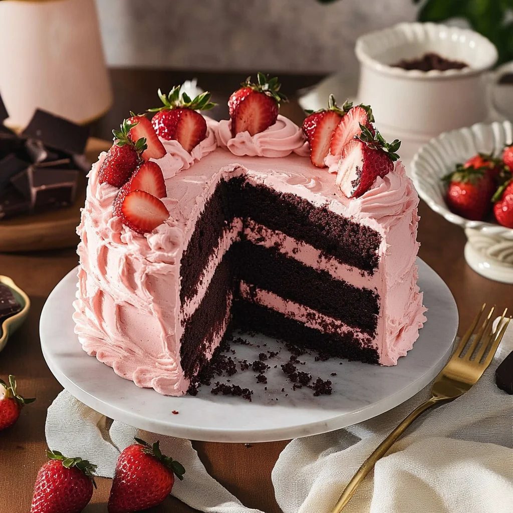 Strawberry Chocolate Cake
