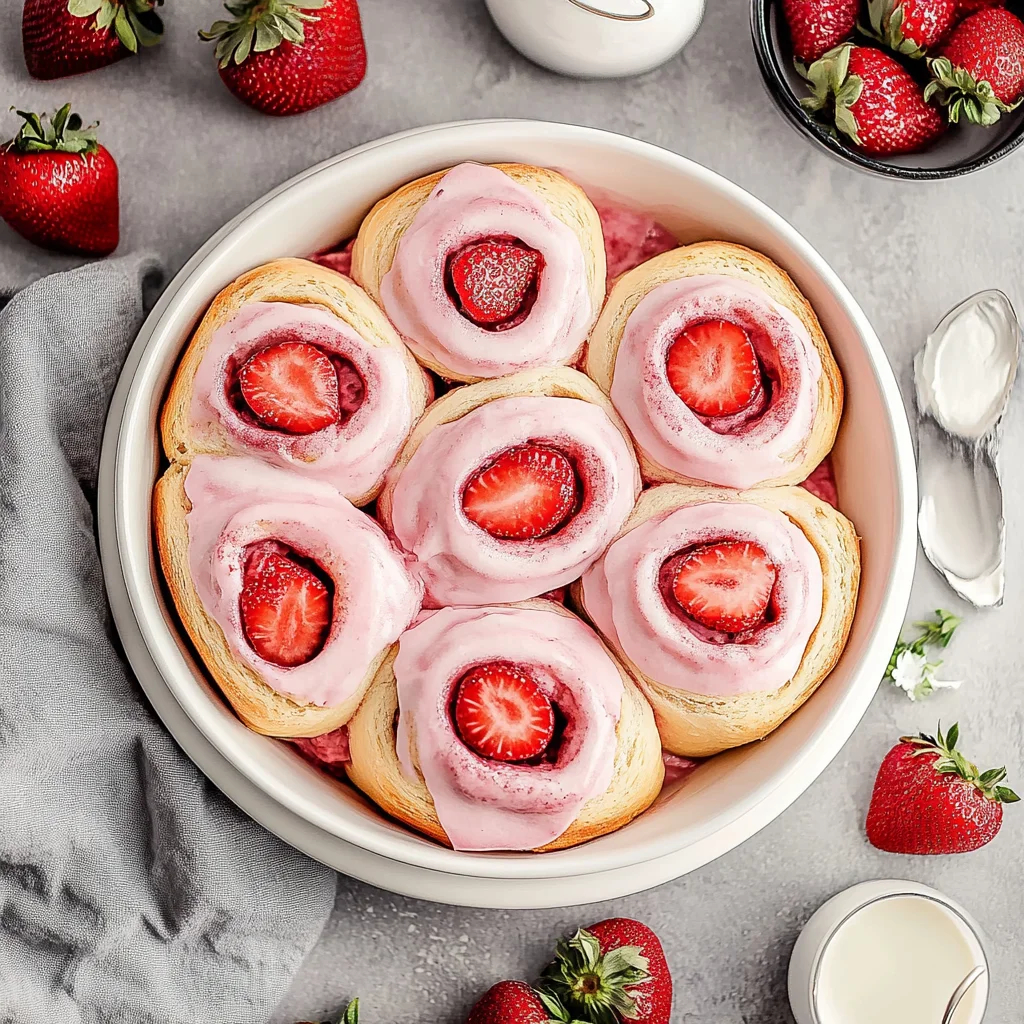 Strawberry Cinnamon Rolls