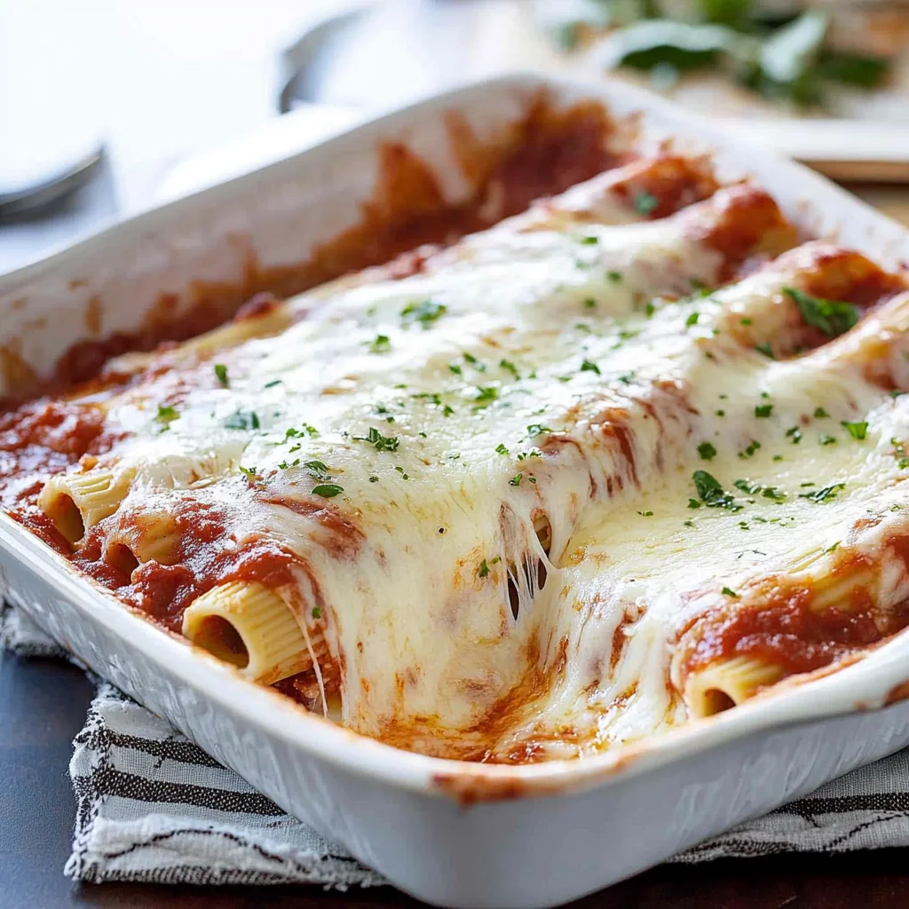 Three Cheese Manicotti