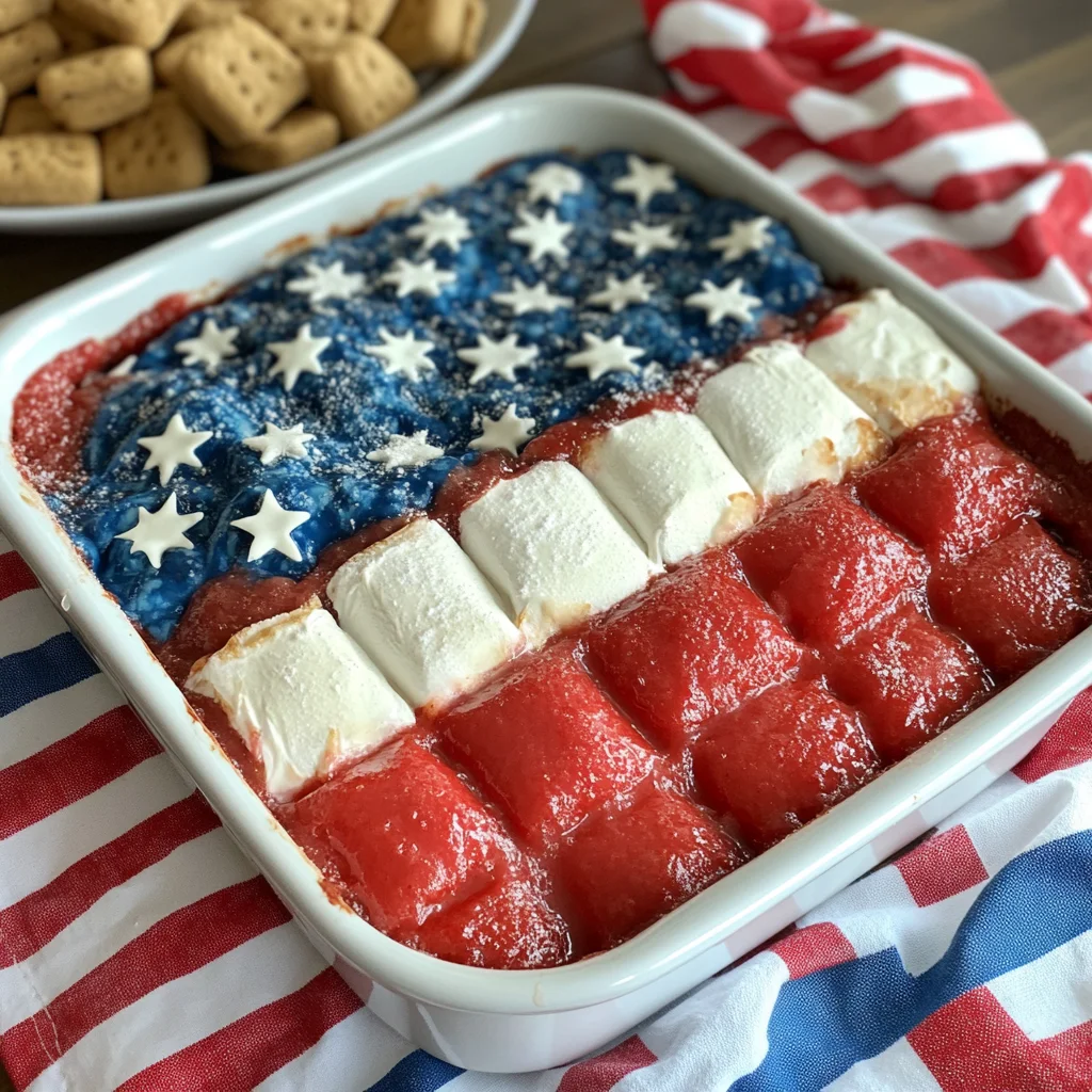 American flag s’mores dip
