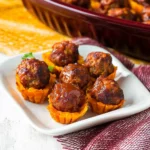 BBQ Meatball Sweet Potato Bites