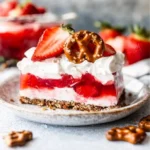 BEST Strawberry Pretzel Jello Salad Recipe