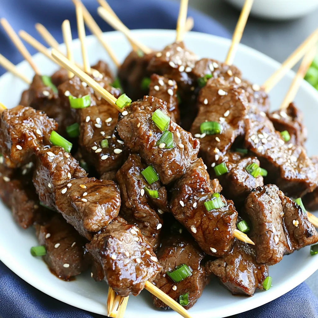 Best Ever Korean Barbecue Beef Skewers
