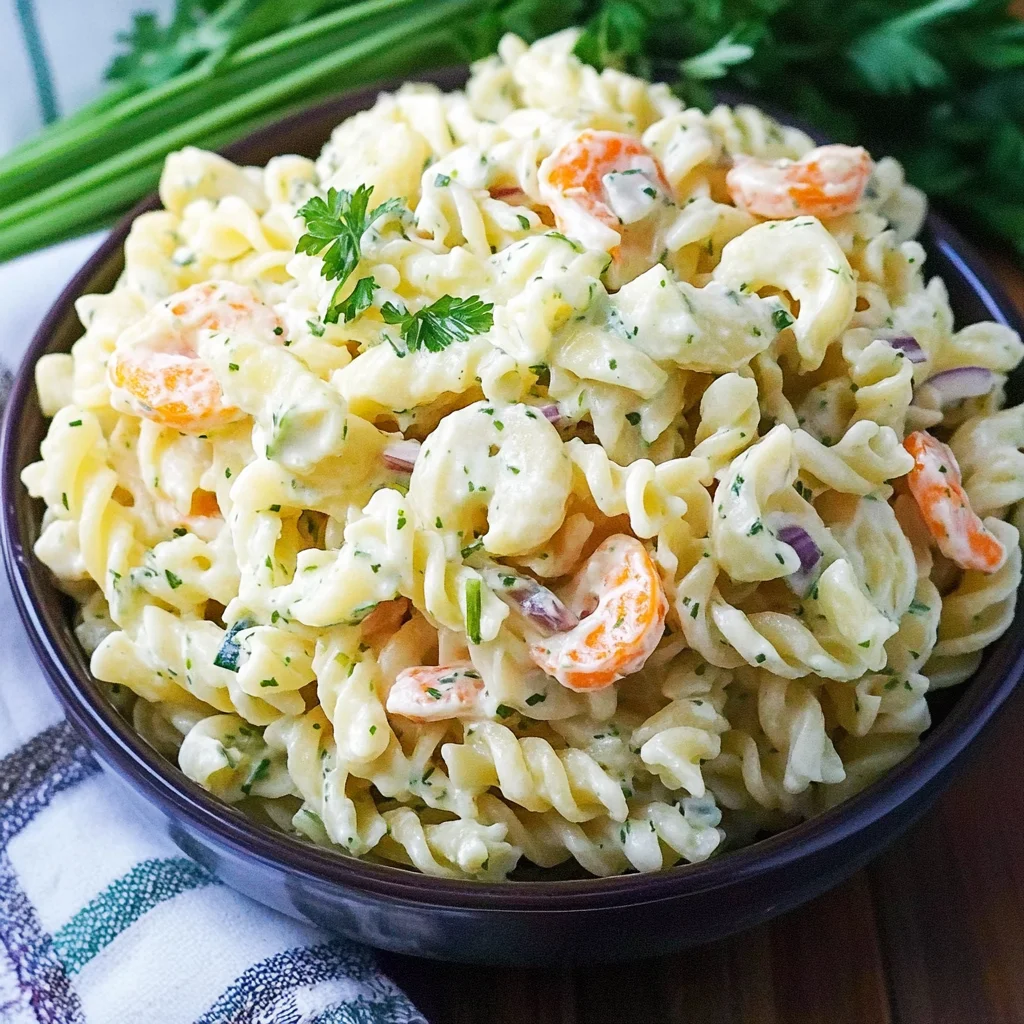 CRUNCHY COLESLAW PASTA SALAD