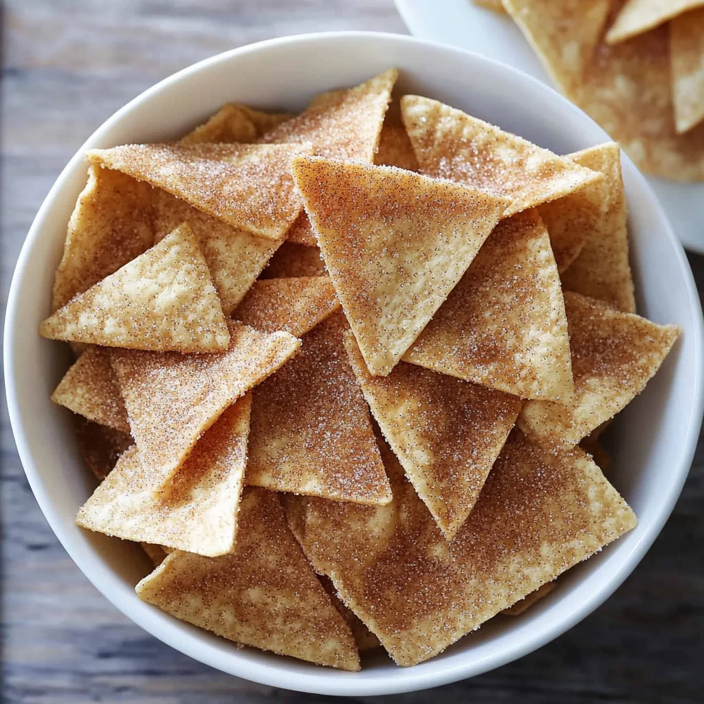 Cinnamon Sugar Tortilla Chips (Oven Baked)