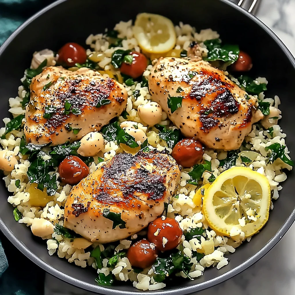 Delicious Greek Chicken and Lemon Rice: Easy One-Pan Wonder